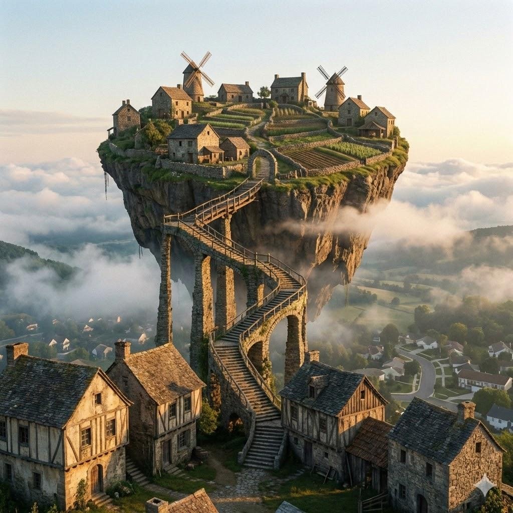 高い所に存在する村