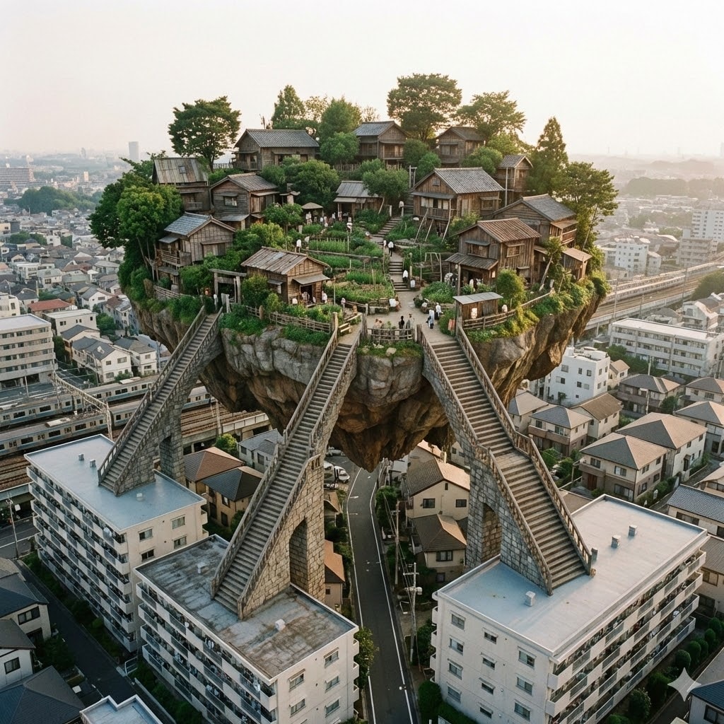 高い所に存在する村