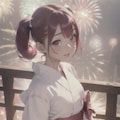 (12作品)浴衣を着て花火鑑賞/wearing yukata and watching fireworks 7枚目