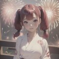 (12作品)浴衣を着て花火鑑賞/wearing yukata and watching fireworks 12枚目