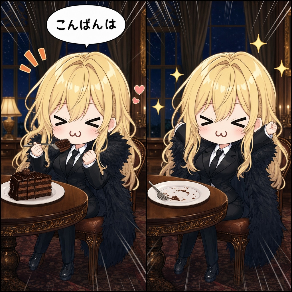 チョコレートケーキとエリザベス