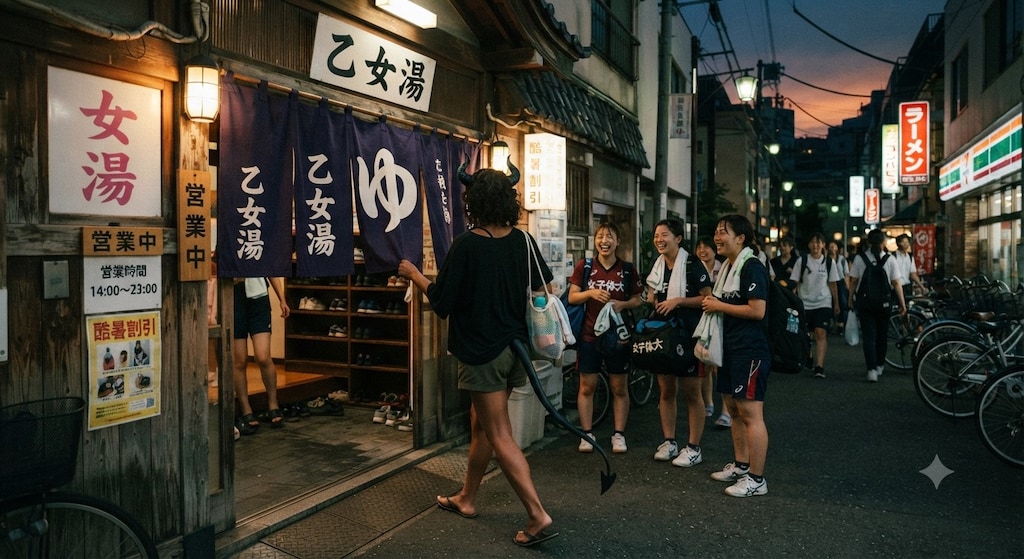 銭湯に来た