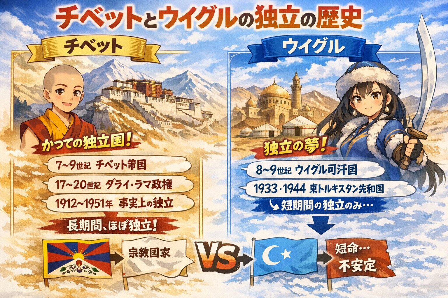 チベットとウイグル