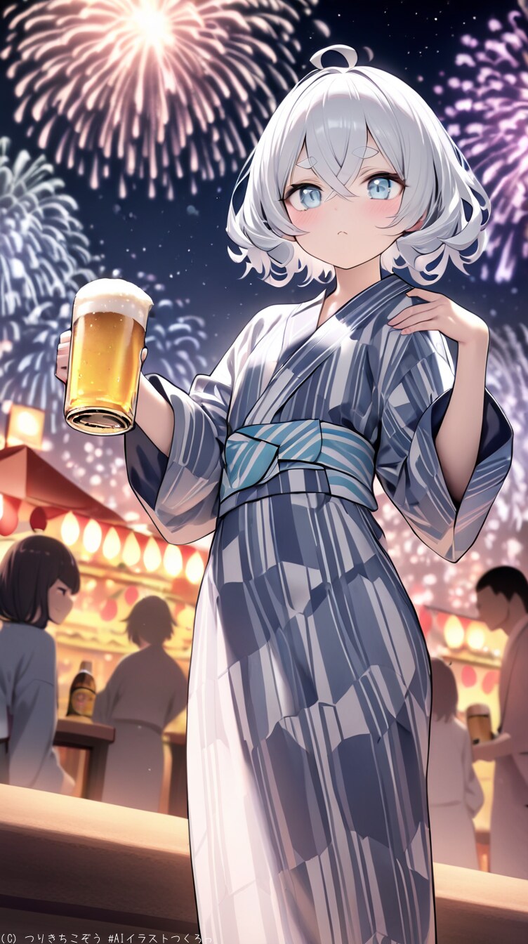 ビール片手の夏祭り〜白穂梨さんの日常の風景〜