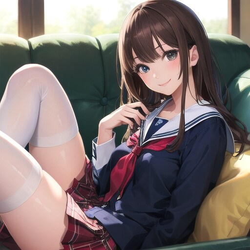 ソファーで寛ぐ | の人気AIイラスト・グラビア