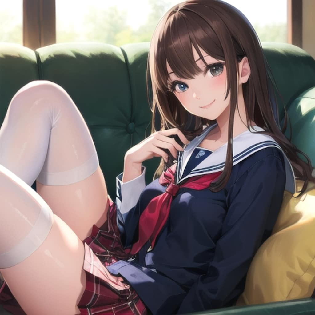 ソファーで寛ぐ