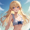 水着のエルフさん 3枚目