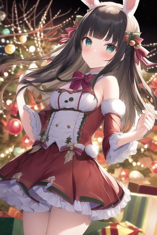 クリスマスツリーと彼女