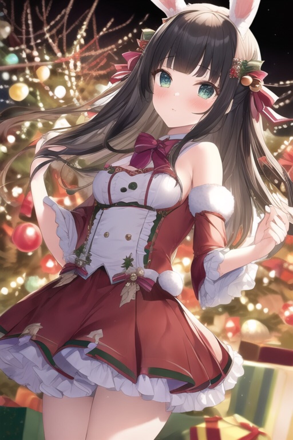 クリスマスツリーと彼女