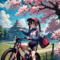 桜並木サイクリング 5枚目