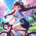桜並木サイクリング 4枚目