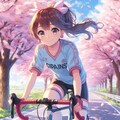 桜並木サイクリング 2枚目
