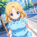 街のお掃除・まりあちゃん 2枚目