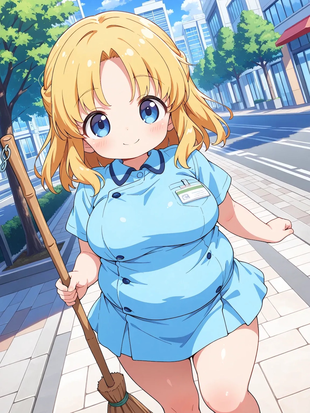 街のお掃除・まりあちゃん