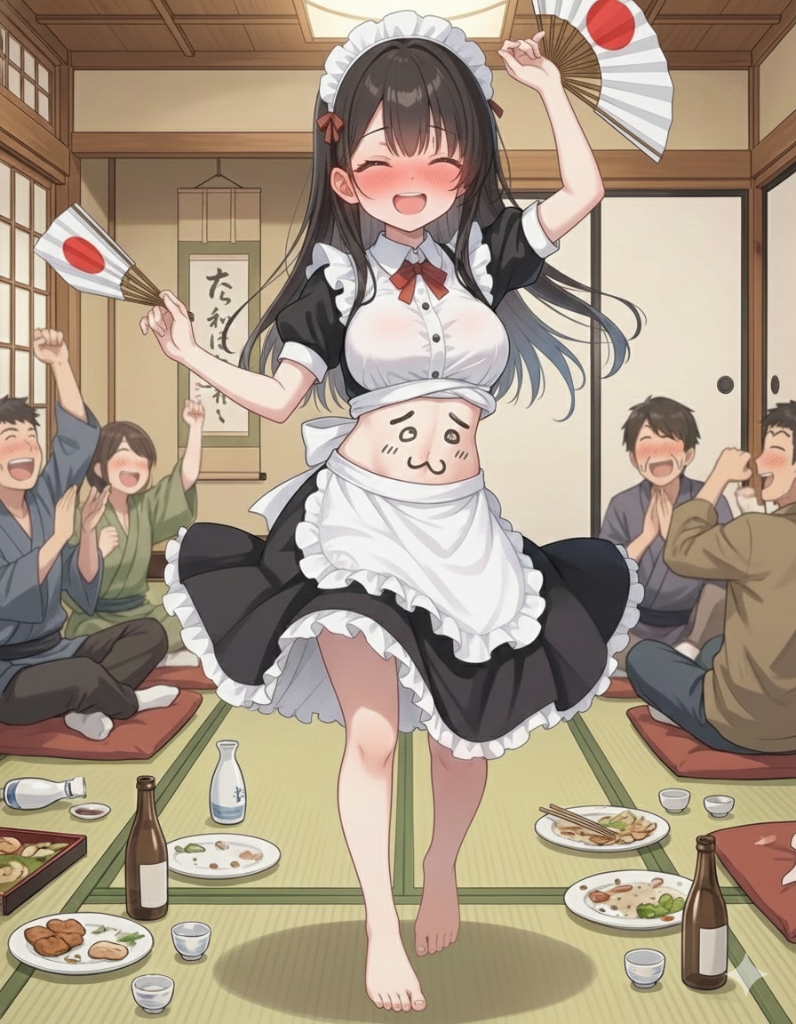 はらおどりメイドさん | の人気AIイラスト・グラビア