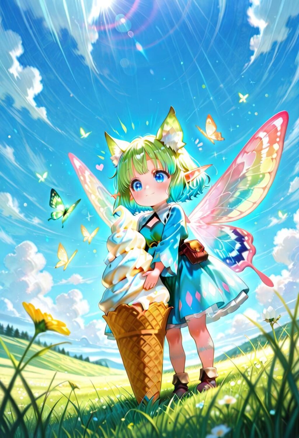 8枚）ソフトクリーム大好き妖精さん