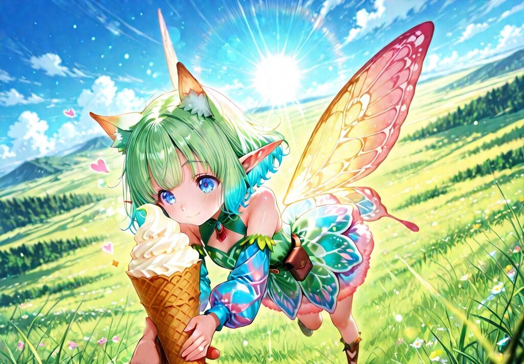 8枚）ソフトクリーム大好き妖精さん