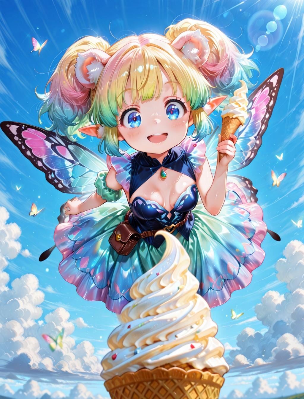 8枚）ソフトクリーム大好き妖精さん