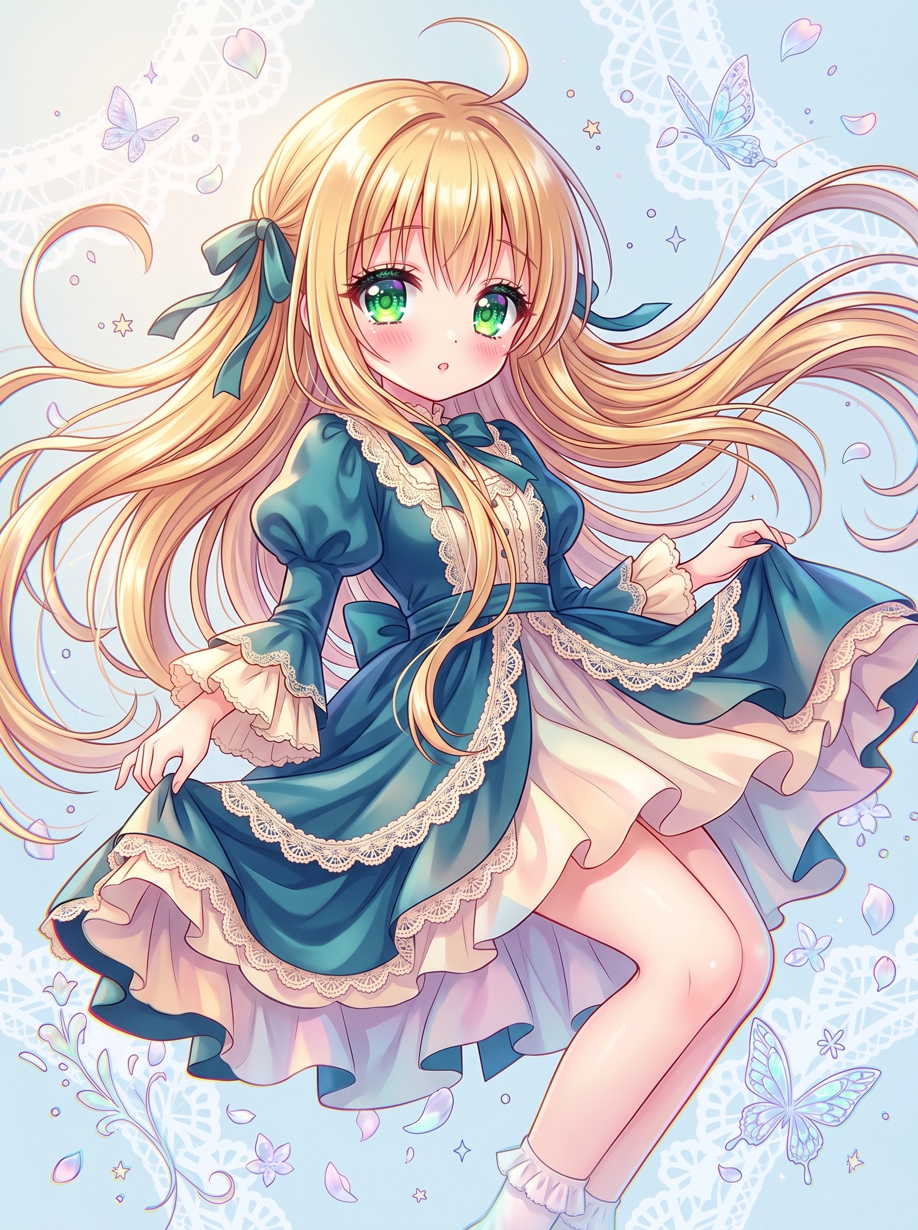 翠風に舞う微笑の姫 | の人気AIイラスト・グラビア