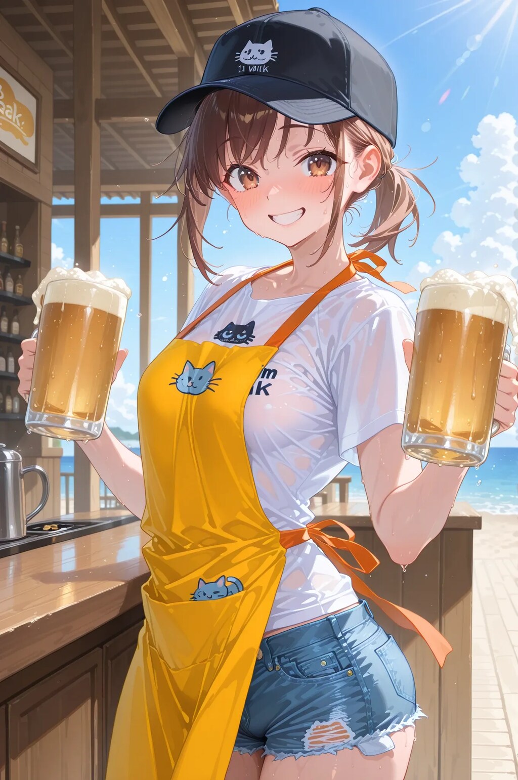 海の家の看板娘