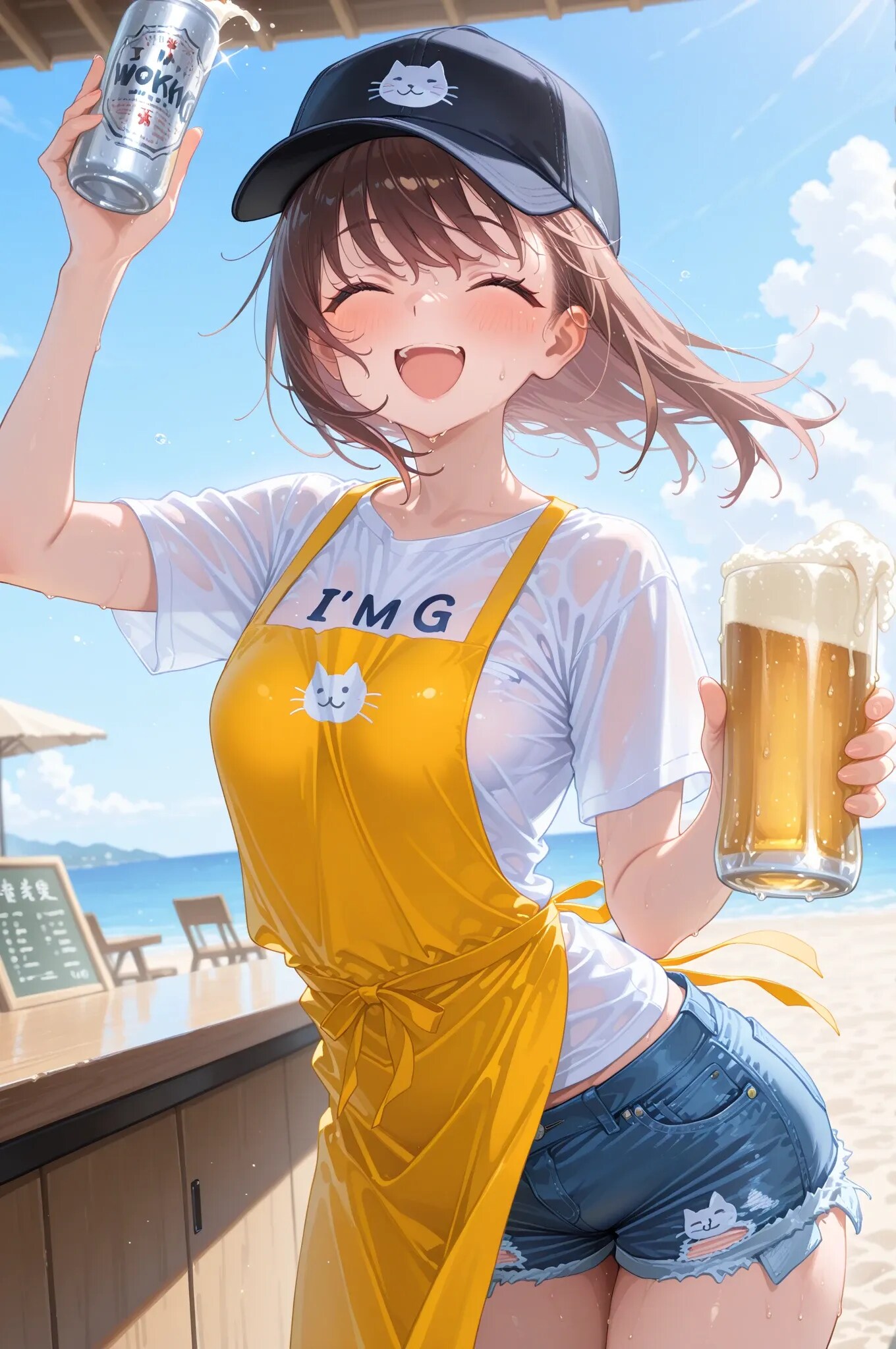 海の家の看板娘 | の人気AIイラスト・グラビア