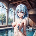 二次おっぱいポロリ190《青髪舌出しスリングショット》 12枚目