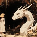 白いドラゴンと女の子 3枚目