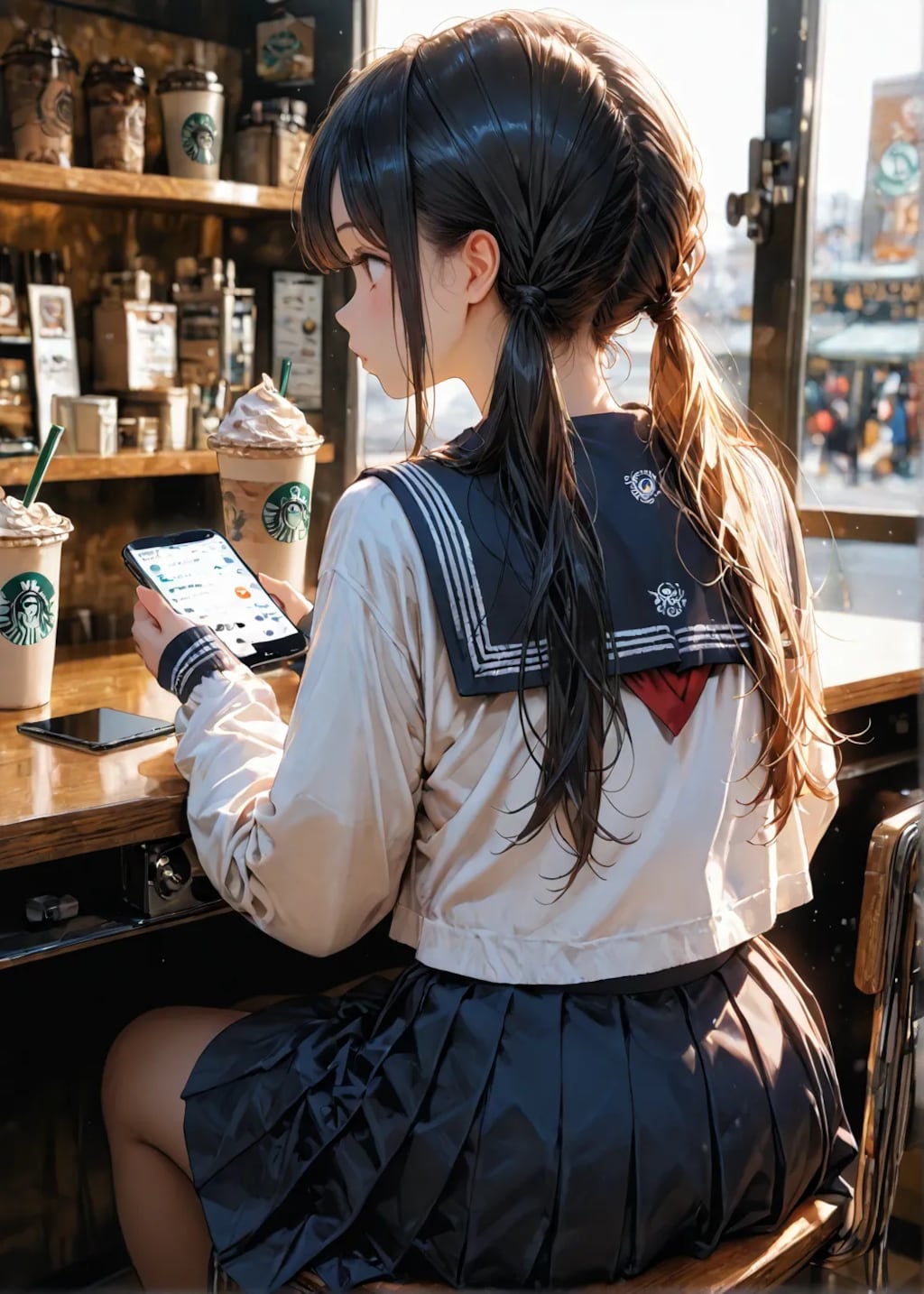 一人の時間を楽しむJK☺️