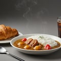 摩訶不思議食堂のカレーライスとクロワッサンのセット 3枚目