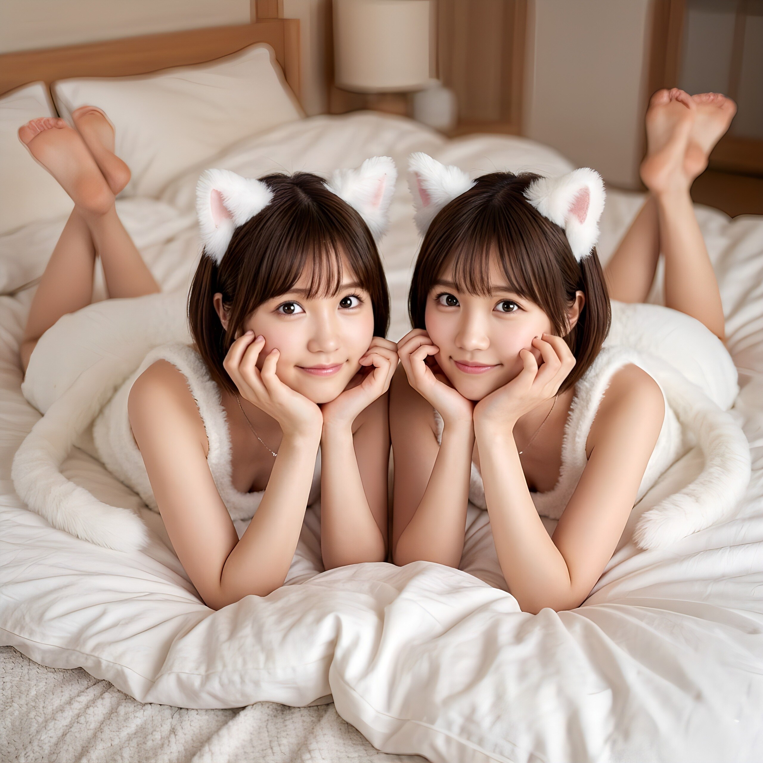 添い寝して❤️ニャン