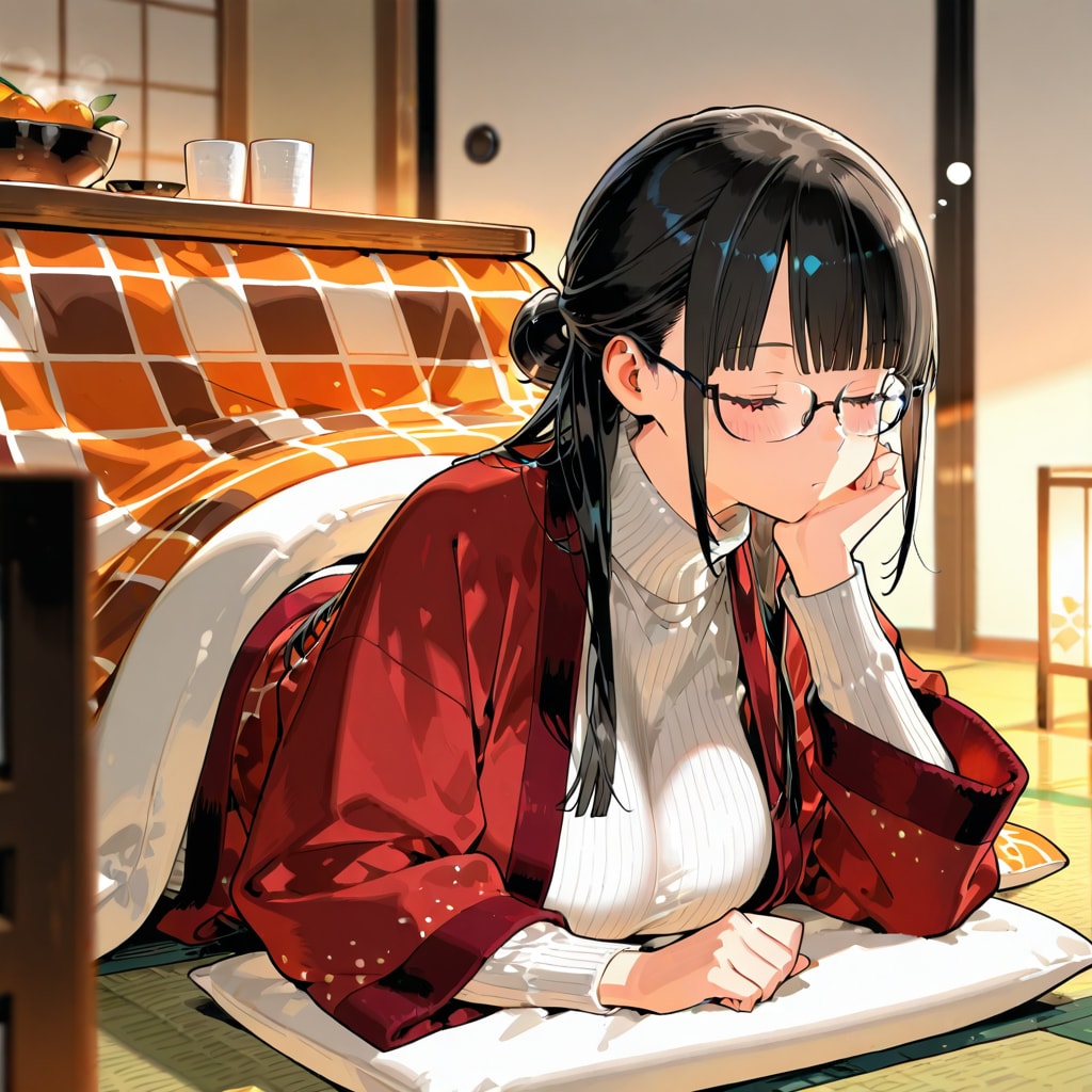 おこたでうとうと都和子さん | の人気AIイラスト・グラビア