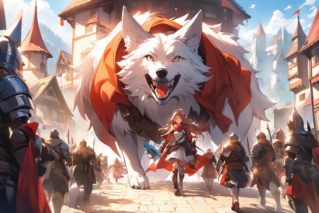 町につきましたが、兵隊さんに囲まれました。