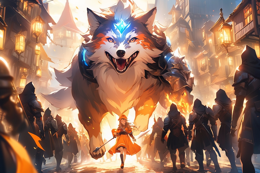 町につきましたが、兵隊さんに囲まれました。