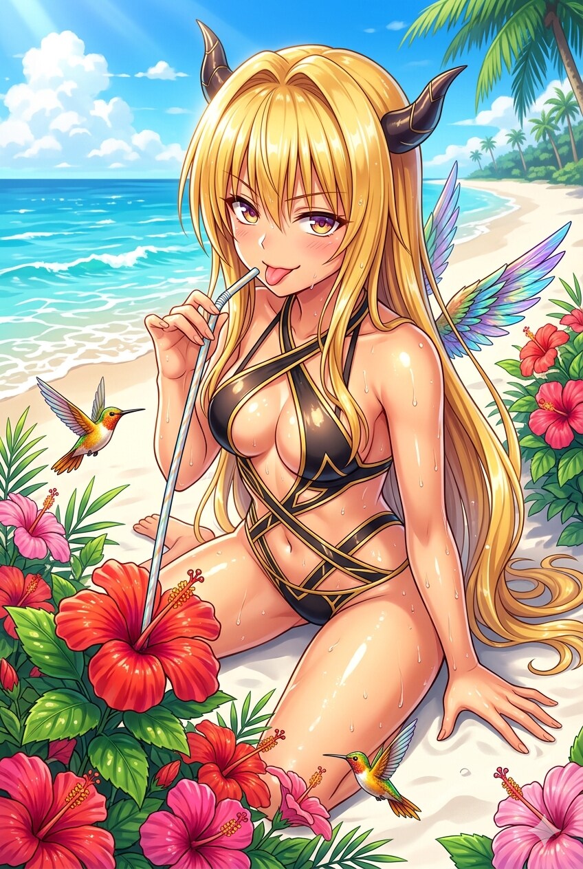 ハチドリ擬人化