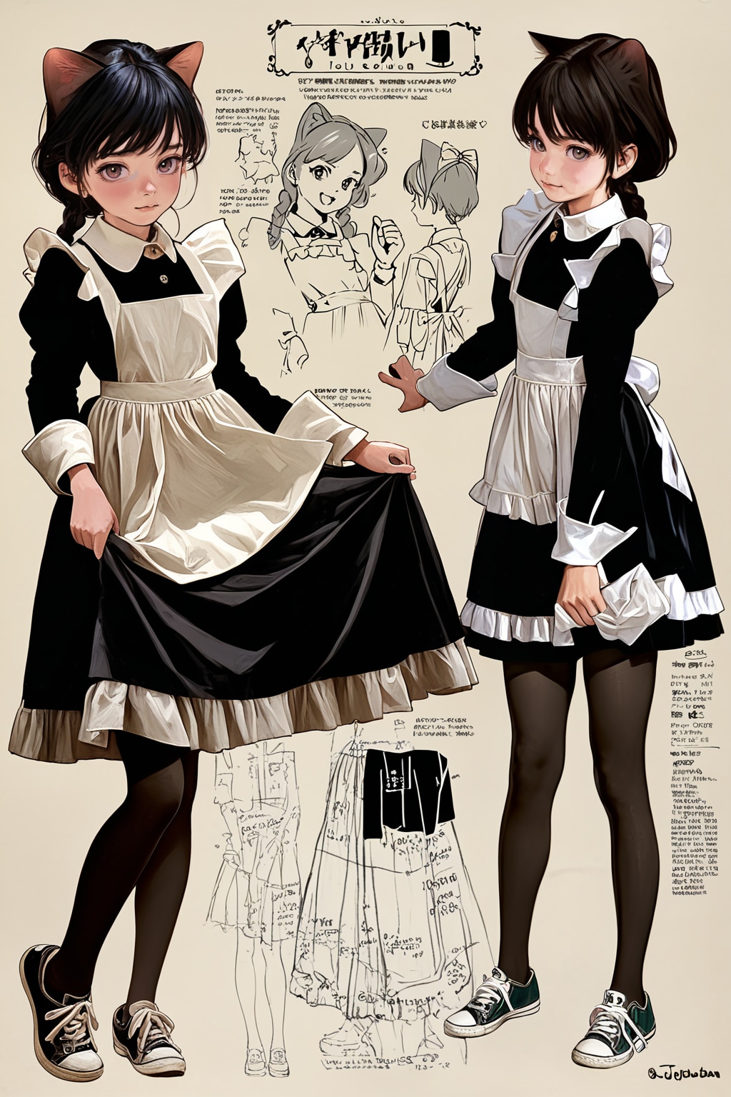 メイド服スニーカー