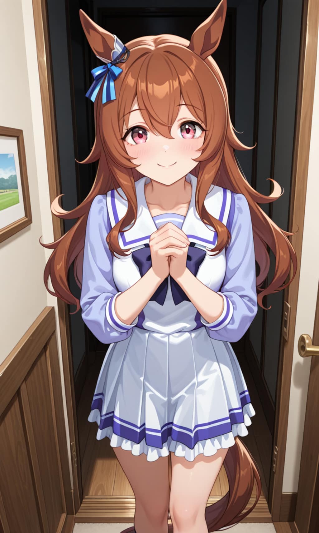 昨日助けた馬がお礼にきた