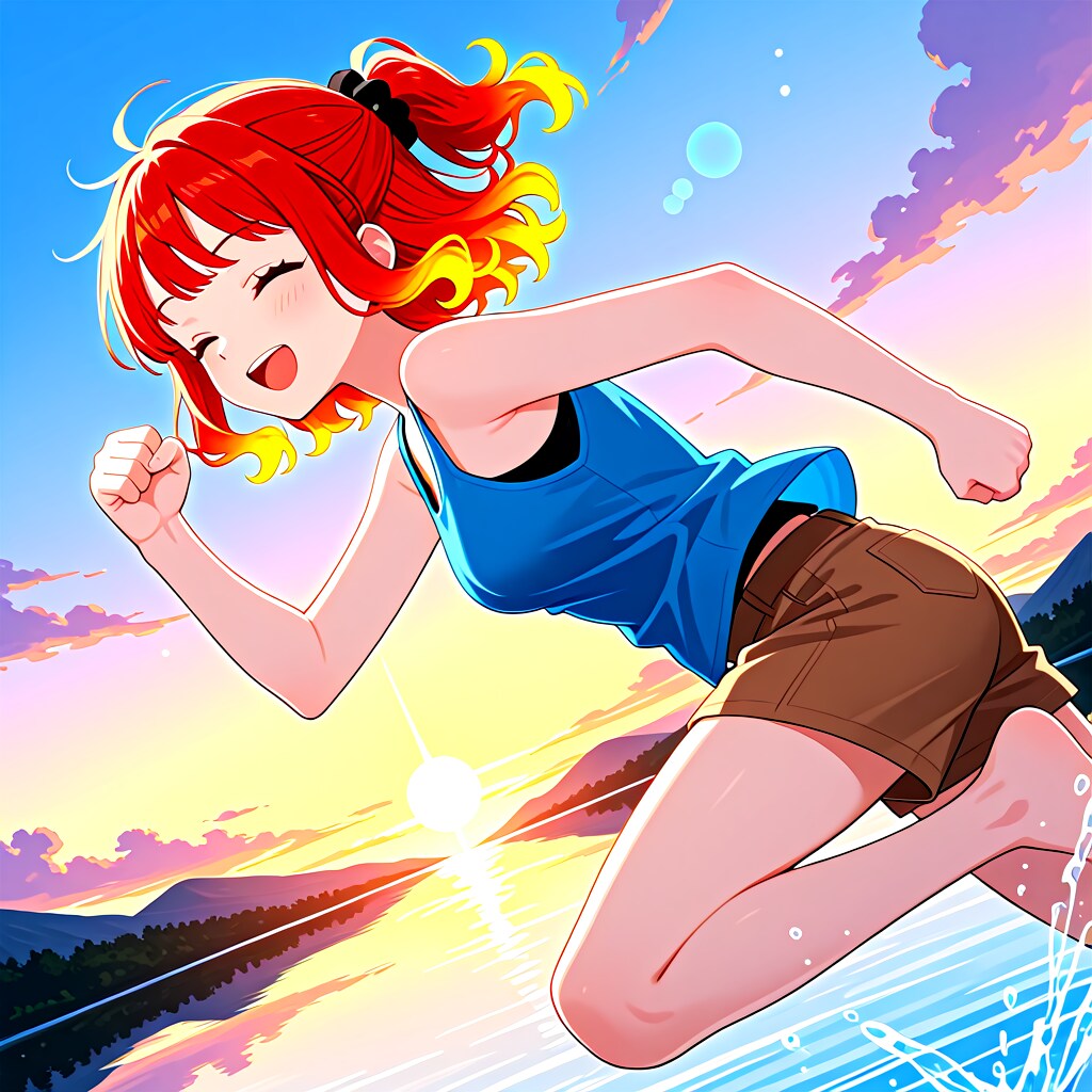 水辺の夕涼み