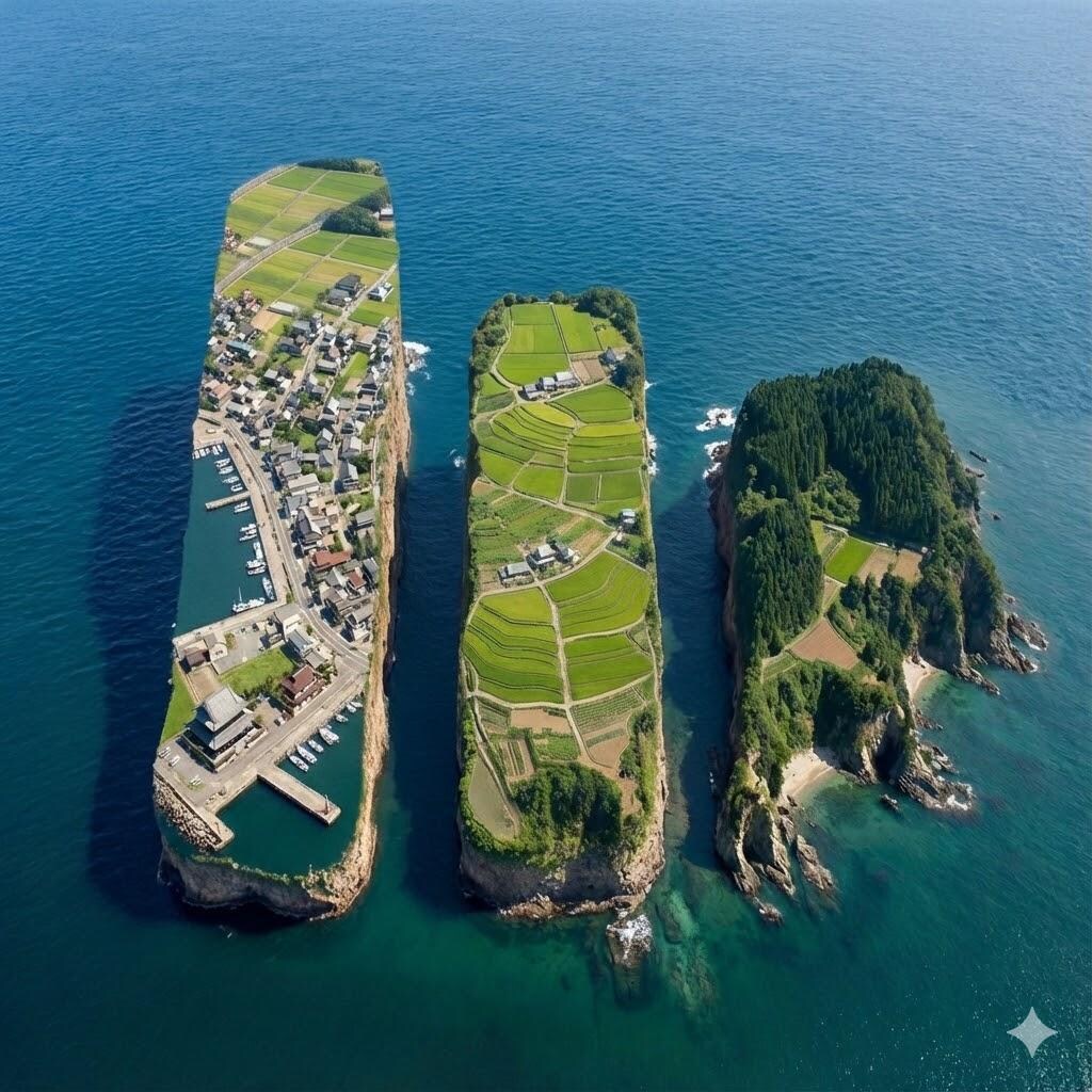 棒グラフと円グラフの町