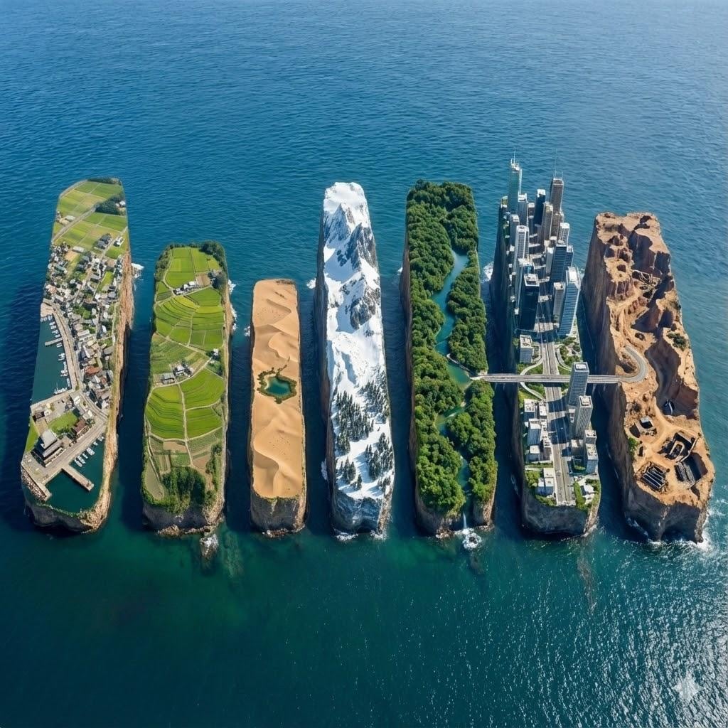 棒グラフと円グラフの町