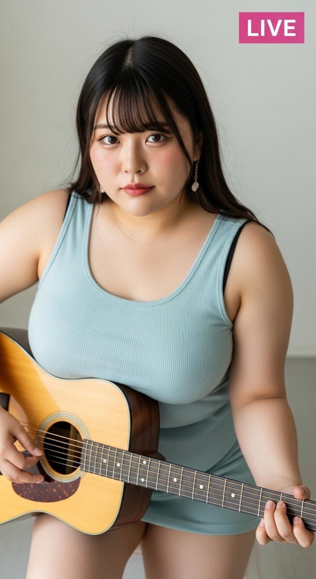 自分の魅力をよく理解している女性の弾き語りインスタライブ（ぽっちゃり編２）