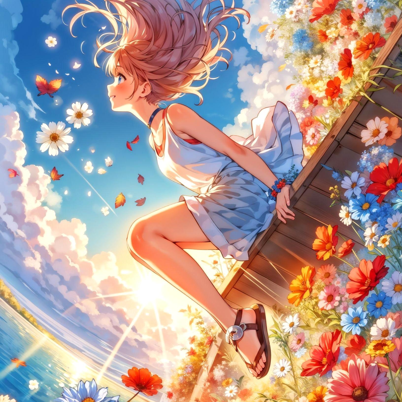 太陽と空の間 | の人気AIイラスト・グラビア