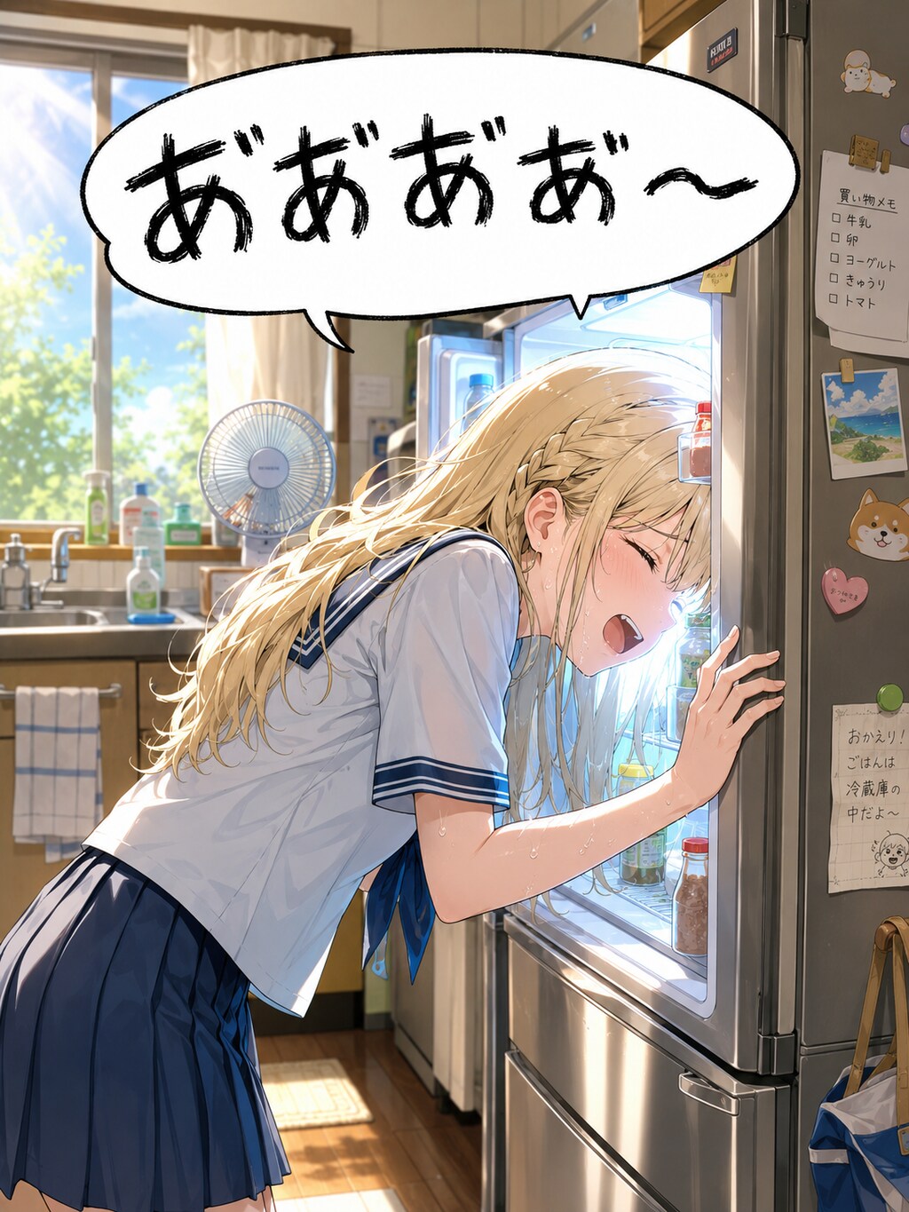 冷蔵庫頭突っ込むマン