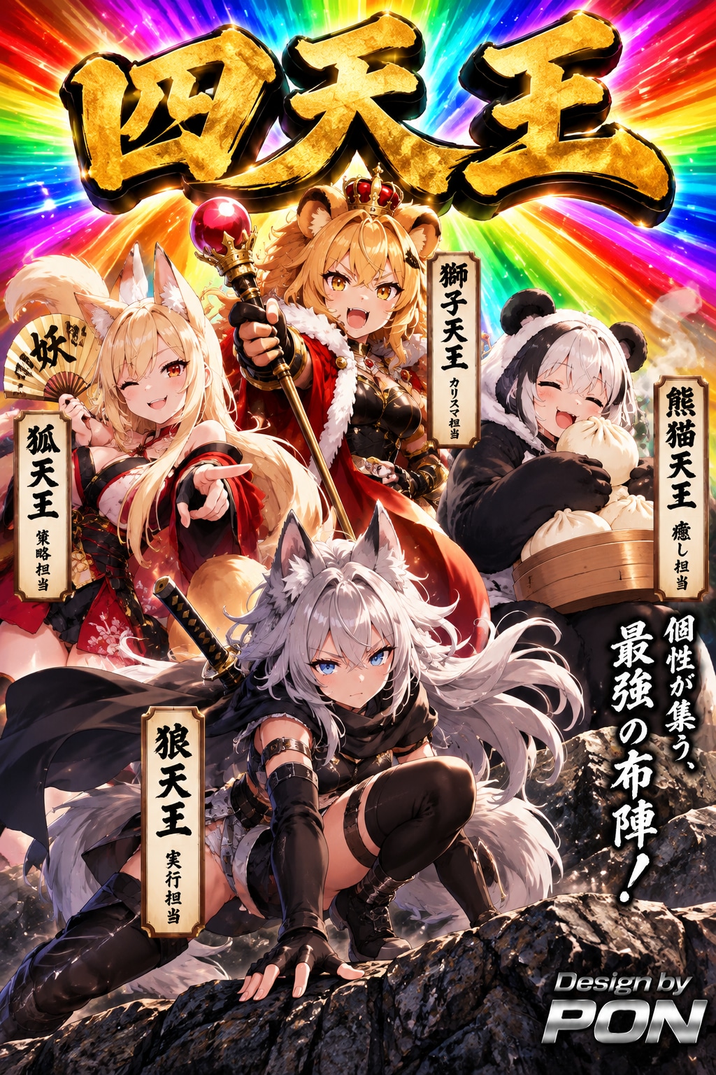四天王👑 | の人気AIイラスト・グラビア