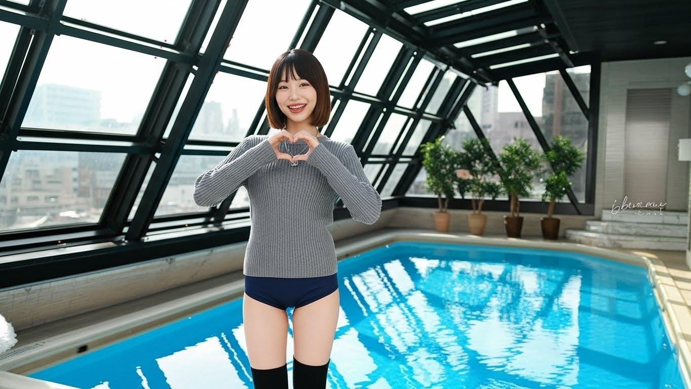 久々の例のプールにて