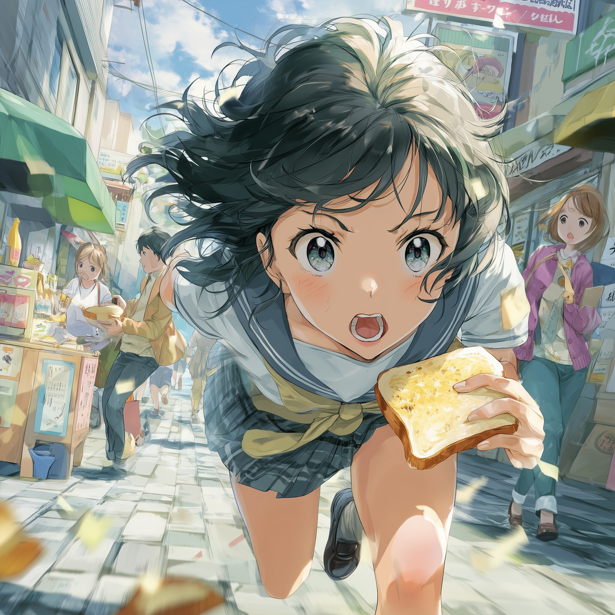 遅刻しちゃうよ〜‼️ | の人気AIイラスト・グラビア