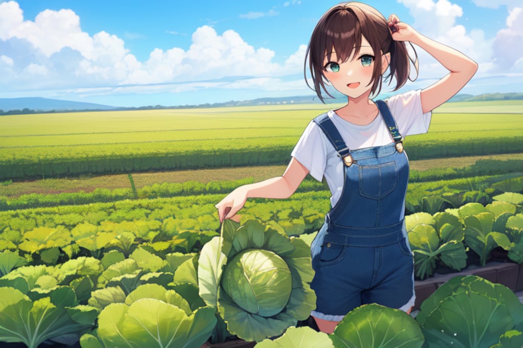 春キャベツ収穫