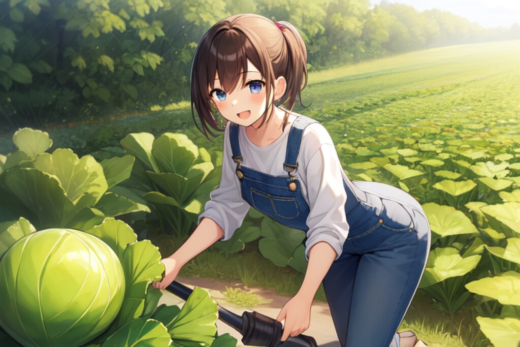 春キャベツ収穫