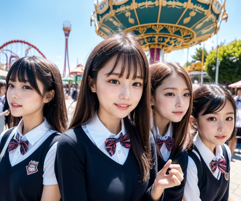 仲良しJK遊園地４