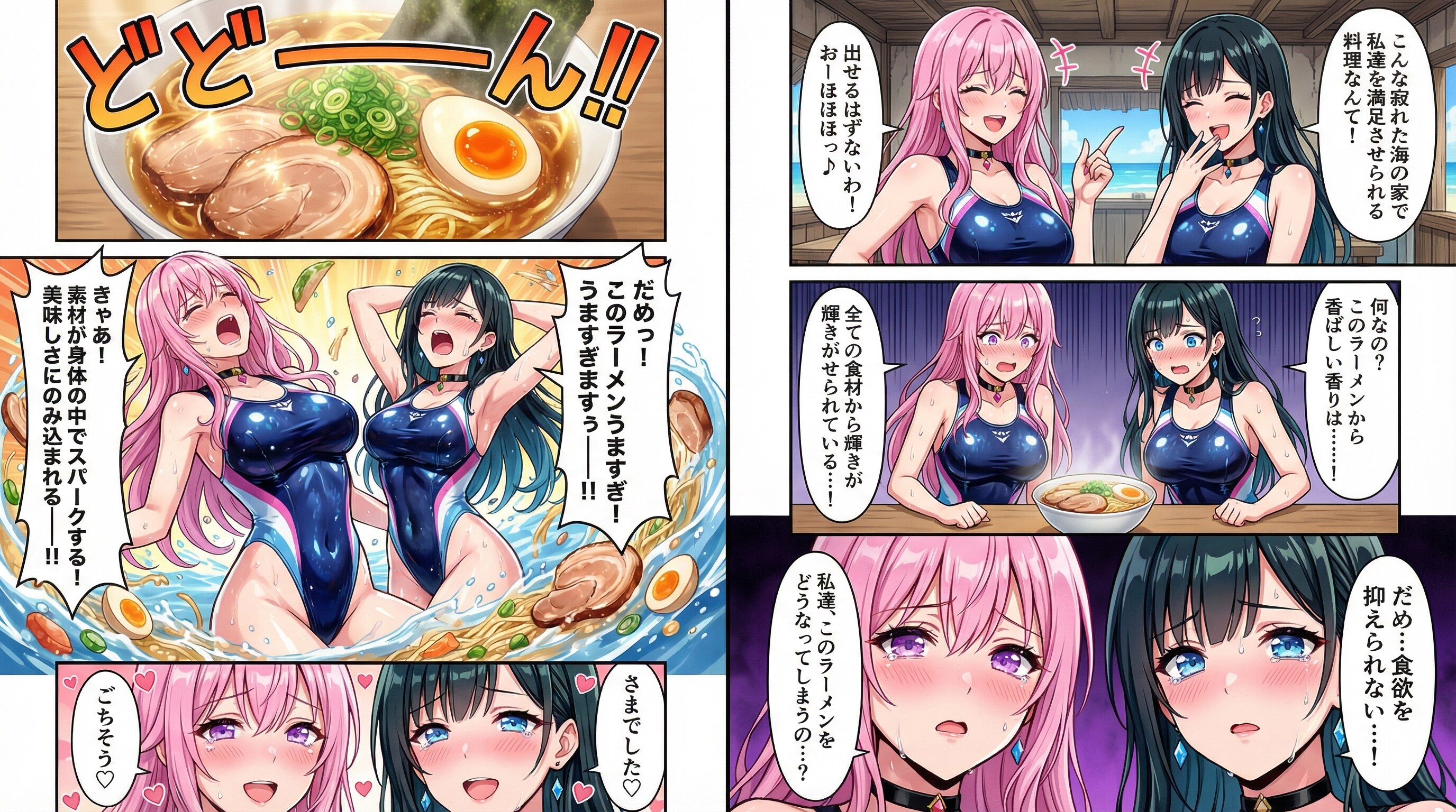 ラーメンを食べる描写が一切ない💦間違った？グルメ漫画💦・・（セリフバグ多め💦キャプションに乗せた正規セリフに脳内変換して頂けると助かります）