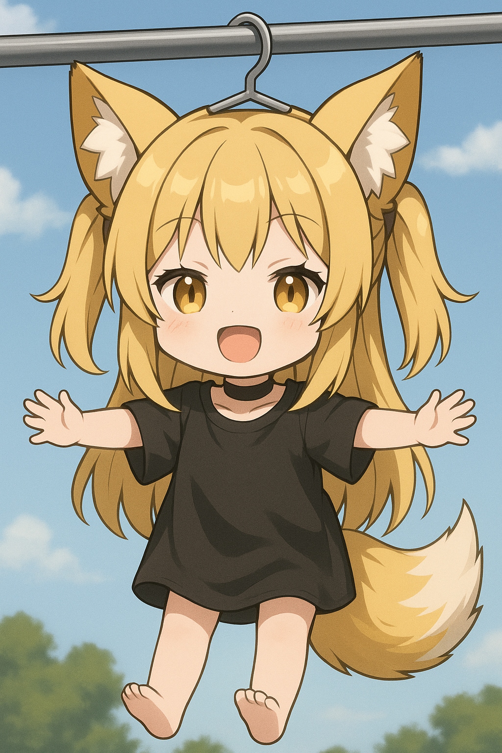 今日もいい天気だったのでミラさんを干してみた